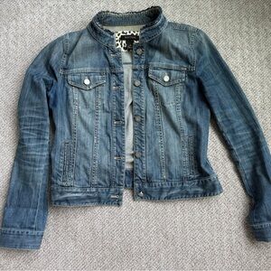 White House Black Market Blue Denim Jacket